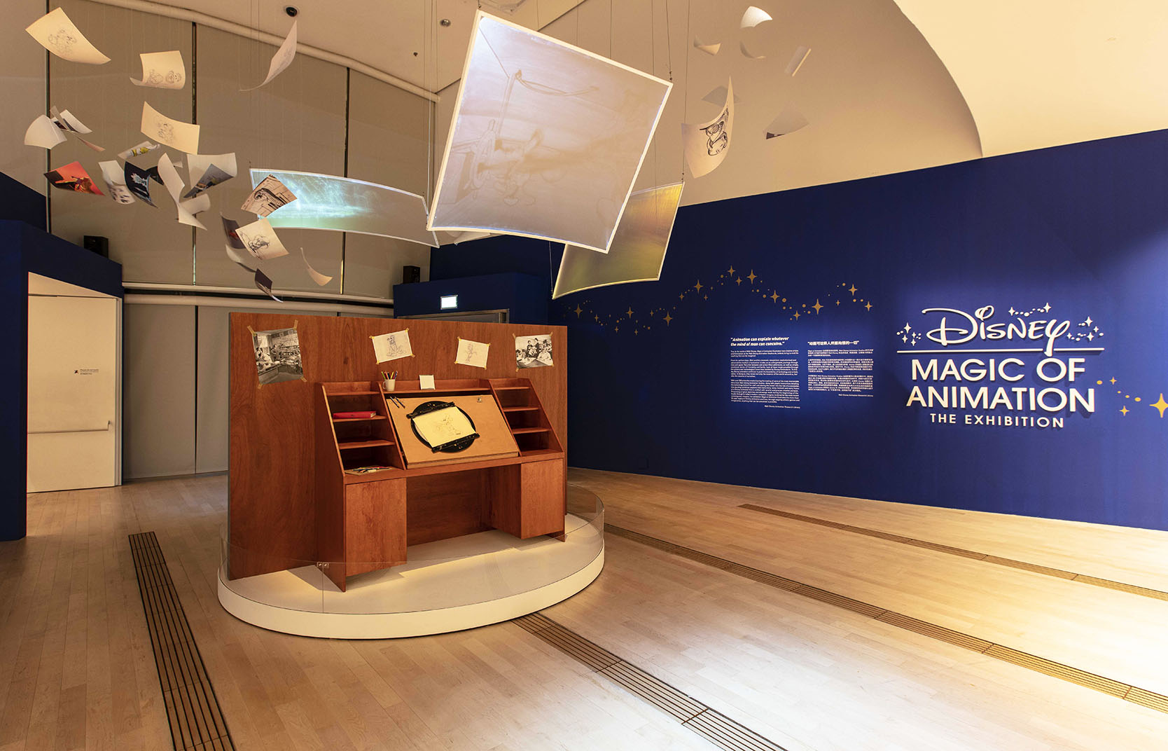 Replica of Disney’s animator’s desk at the entrance of Disney Magic of Animation (Credit to Marina Bay Sands and Disney)